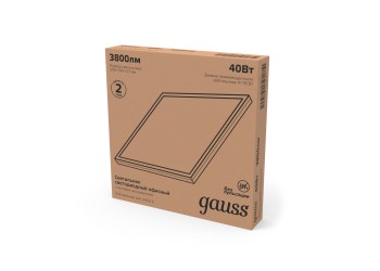 Встраиваемый светодиодный светильник Gauss с равномерной засветкой 842161240