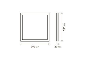 Встраиваемый светодиодный светильник Gauss с равномерной засветкой 842161340