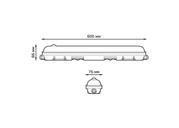 Настенно-потолочный светодиодный светильник Gauss ССП-176 Evo 864424218-S