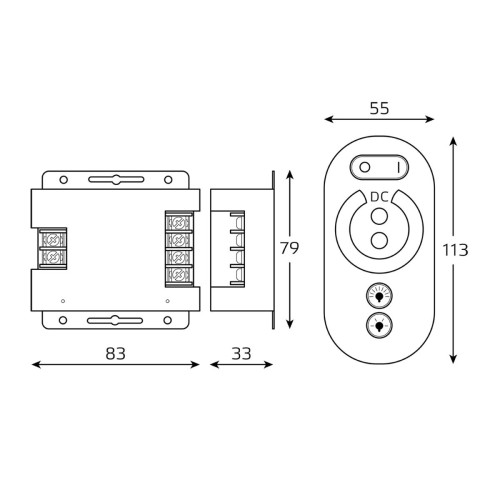 Диммер для светодиодной ленты Gauss LED 12V 216W BT601, купить в Минске по самой низкой цене
