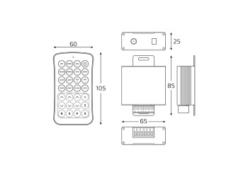 Контроллер RGB для светодиодной ленты Gauss Basic LED 12V 240W BT621