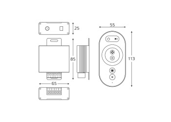 Контроллер RGB для светодиодной ленты Gauss Basic LED 12V 288W BT622