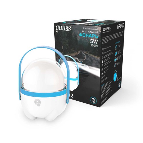 Кемпинговый светодиодный фонарь Gauss GF002, купить в Минске по самой низкой цене