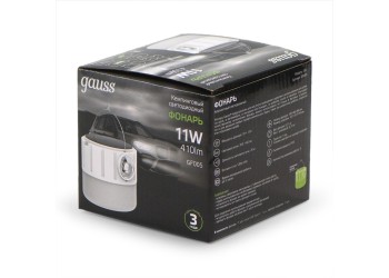 Кемпинговый светодиодный фонарь Gauss аккумуляторный 100х86 410 лм GF005