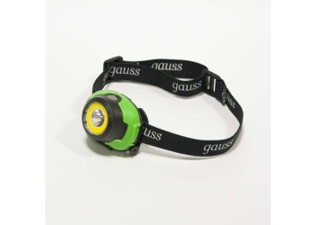 Налобный светодиодный фонарь Gauss от батареек 65х54 180 лм GF303