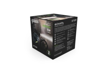 Налобный светодиодный фонарь Gauss аккумуляторный 75х70 180 лм GF309