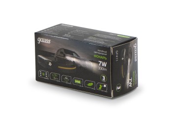 Налобный светодиодный фонарь Gauss аккумуляторный 340х30 330 лм GF411