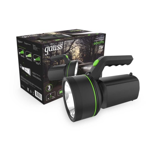 Прожекторный светодиодный фонарь Gauss аккумуляторный 215х145 200 лм GF601, купить в Минске по самой низкой цене