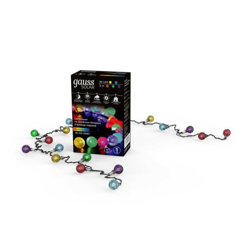 Гирлянда на солнечных батареях Gauss Solar Шары GS031, купить в Минске по самой низкой цене