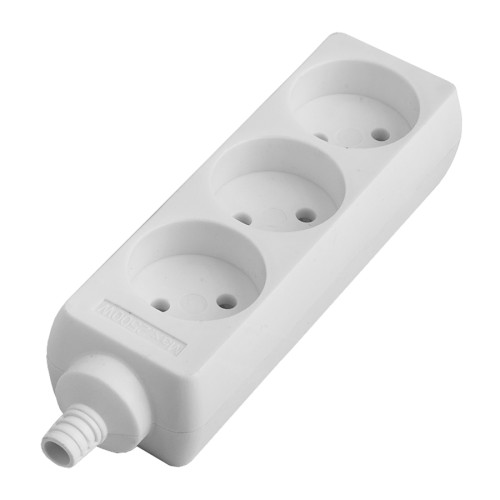 Розеточная колодка General GSB-16-3-IP20, 16А, 3 места, без заземления, без выключателя, IP20, купить в Минске по самой низкой цене