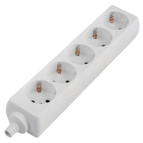 Розеточная колодка General GSB-16-5-G-IP20, 16А, 5 мест, с заземлением, без выключателя, IP20, купить в Минске по самой низкой цене