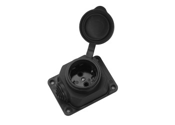 Розеточная колодка General GSB-16-1-G-IP44, 16А, 1 место, с заземлением, без выключателя, IP44