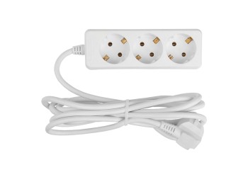 Удлинитель бытовой General GES-16-3x100-3-1,5m, 16А, 3х1 мм2, 3 места, 1,5 метра, с заземлением, без вылючателя