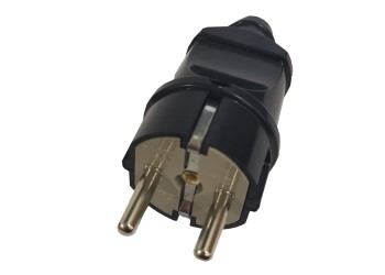 Вилка разборная General GRV-P-16-R-G-B-IP20, 16А, круглая, с/з, черная, IP20, 1/30/300