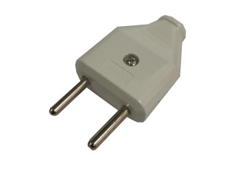 Вилка разборная General GRV-P-6-F-W-IP20, 6А, плоская, б/з, белая, IP20, 1/50/1200