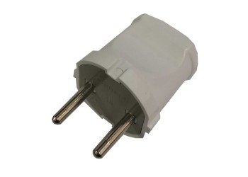 Вилка разборная General GRV-P-6-R-W-IP20, 6А, круглая, б/з, белая, IP20, 1/50/500