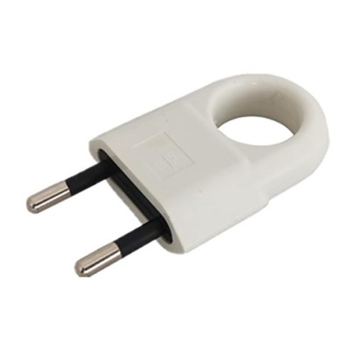 Вилка разборная General GRV-P-10-FE-W-IP20, 10А, плоская с ушком, б/з, белая, IP20, 1/50/400, купить в Минске по самой низкой цене