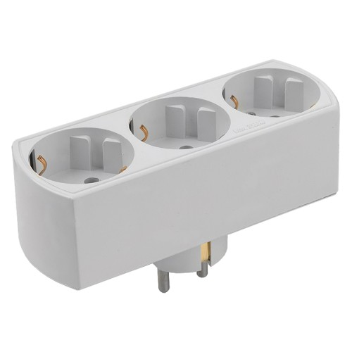Сетевой разветвитель General GTS-F-3-16-G, 16А, 3 места, плоский, с заземлением, купить в Минске по самой низкой цене