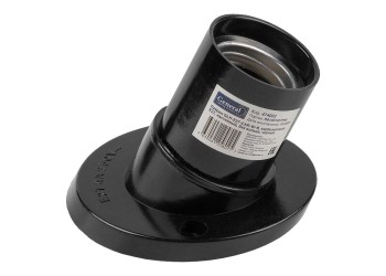 Патрон General GLH-E27-CAR-W-B, карболитовый, Е27, настенный, без кольца, черный, 1/10/300