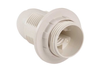 Патрон General GLH-E14-HRP-H-W-R, термостойкий пластик, Е14, подвесной, с кольцом, белый, 1/50/600