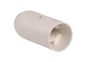 Патрон General GLH-E14-HRP-H-W, термостойкий пластик, Е14, подвесной, без кольца, белый, 1/50/600