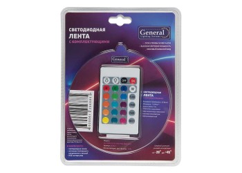 General GLS-5050-60-14.4-12-IP20-PRO-RGB-3-KIT готовый комплект 3м с адаптером и IR контроллером