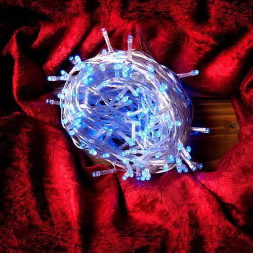 Гирлянда новогодняя "Нить" General GLFG-200-1000-IP20-X-B  200 диодов 10м с контроллером 8 режимов, купить в Минске по самой низкой цене