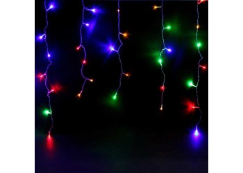 Гирлянда новогодняя General "Бахрома" GLFG-48-180-50-IP20-FL-RGB 48 диодов 1.8x0.5 м с контр 8 режимов
