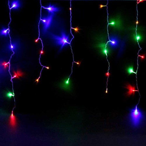 Гирлянда новогодняя General "Бахрома" GLFG-48-180-50-IP20-FL-RGB 48 диодов 1.8x0.5 м с контр 8 режимов, купить в Минске по самой низкой цене