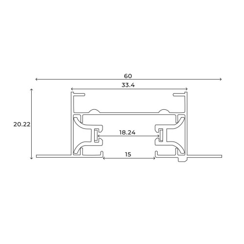 Шинопровод Hesby Lighting Skylite встраиваемый Однофазный 220В-2м, чёрный HSBL_0012, купить в Минске по самой низкой цене