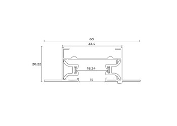 Шинопровод Hesby Lighting Skylite встраиваемый Однофазный 220В-1м, белый HSBL_0036