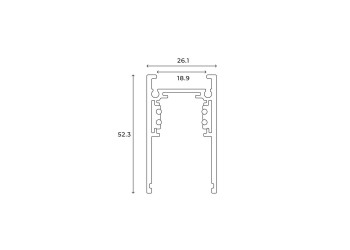 Шинопровод накладной Hesby Lighting ElDeko 48В-1м, чёрный HSBL_0051