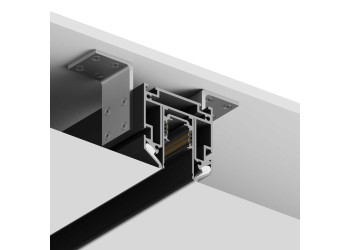 Шинопровод Hesby Lighting под натяжной потолок ElDeko, 48В-1м, чёрный HSBL_0072