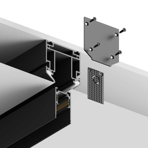 Шинопровод Hesby Lighting под натяжной потолок ElDeko, 48В-1м, чёрный HSBL_0072, купить в Минске по самой низкой цене
