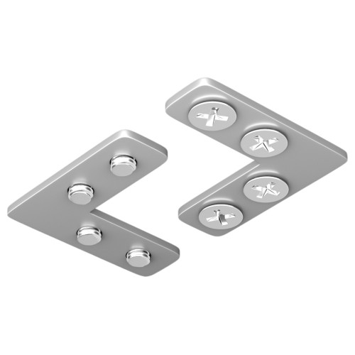 Соединитель угловой Hesby Lighting ElDeko для шинопровода под натяжной потолок, серебристый, 2 шт HSBL_0075, купить в Минске по самой низкой цене