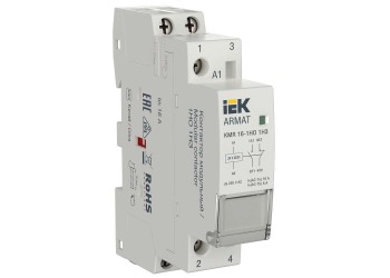 ARMAT Контактор модульный KMR 16А 24В AC/DC 1НО 1НЗ IEK AR-KMR20-016-11-024