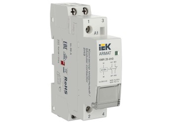 ARMAT Контактор модульный KMR 20А 24В AC/DC 2НЗ IEK AR-KMR20-020-02-024