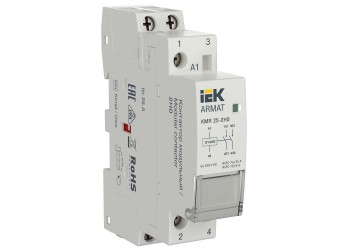 ARMAT Контактор модульный KMR 25А 12В AC/DC 2НО IEK AR-KMR20-025-20-012