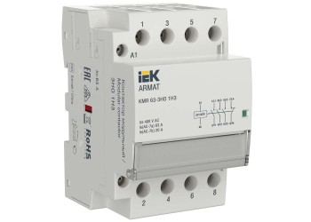 ARMAT Контактор модульный KMR 63А 24В AC/DC 3НО 1НЗ IEK AR-KMR20-063-31-024