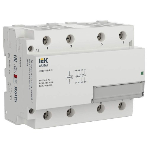 ARMAT Контактор модульный KMR 100А 24В AC/DC 4НЗ IEK AR-KMR20-100-04-024, купить в Минске по самой низкой цене