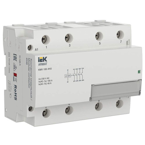 ARMAT Контактор модульный KMR 100А 24В AC/DC 4НО IEK AR-KMR20-100-40-024, купить в Минске по самой низкой цене