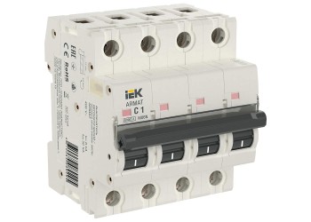 ARMAT Автоматический выключатель M06N 4P C 1А IEK AR-M06N-4-C001