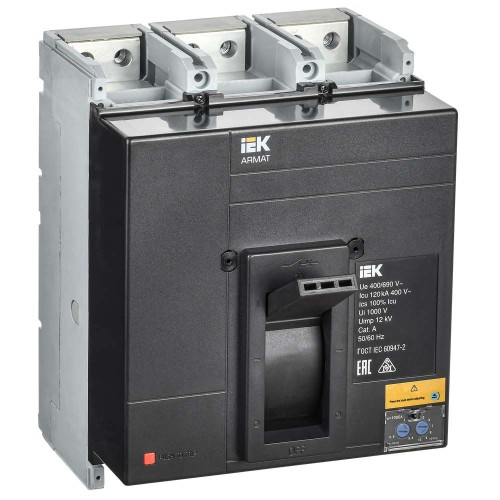 Автоматический выключатель в литом корпусе 3P типоразмер N 120кА 1000А IEK AR-MCCB-3N-120-1000A-ATUC, купить в Минске по самой низкой цене