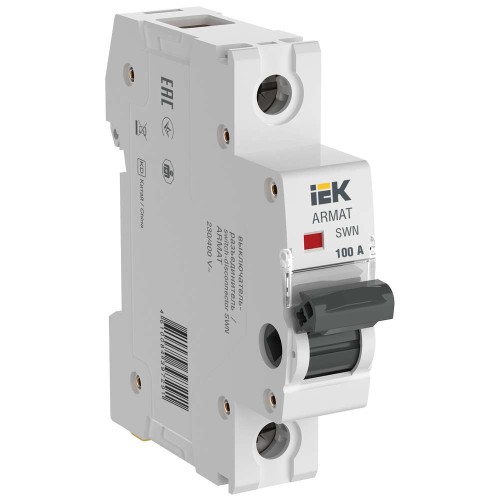 ARMAT Выключатель-разъединитель SWN 1P 100А IEK AR-SWN-1-100, купить в Минске по самой низкой цене