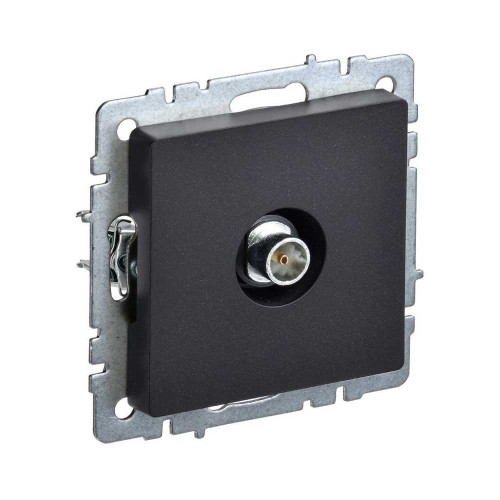 ТВ-розетка оконечная TV IEK Brite черная BR-A10-O-K02, купить в Минске по самой низкой цене