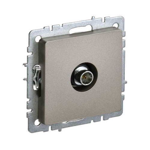 ТВ-розетка оконечная TV IEK Brite шампань BR-A10-O-K37, купить в Минске по самой низкой цене