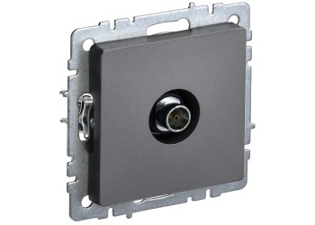 BRITE Розетка TV оконечная РТВ11-0-БрС сталь IEK BR-A10-O-K46