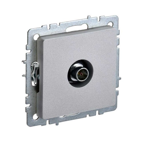 ТВ-розетка оконечная TV IEK Brite алюминий BR-A10-O-K47, купить в Минске по самой низкой цене