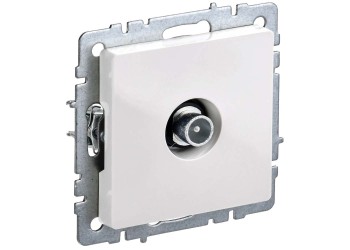 BRITE Розетка TV проходная РТВ10-0-БрБ белый IEK BR-A10-P-K01