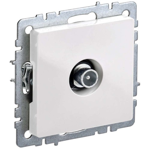BRITE Розетка TV проходная РТВ10-0-БрБ белый IEK BR-A10-P-K01, купить в Минске по самой низкой цене
